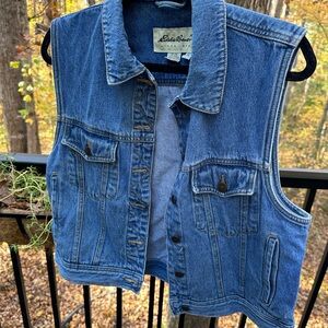 Eddie Bauer Blue Denim Vest